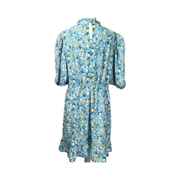NEW LOOK Women's Fit And Flare Midi Dress in Blue Floral Size 14 - Picture 3 of 9